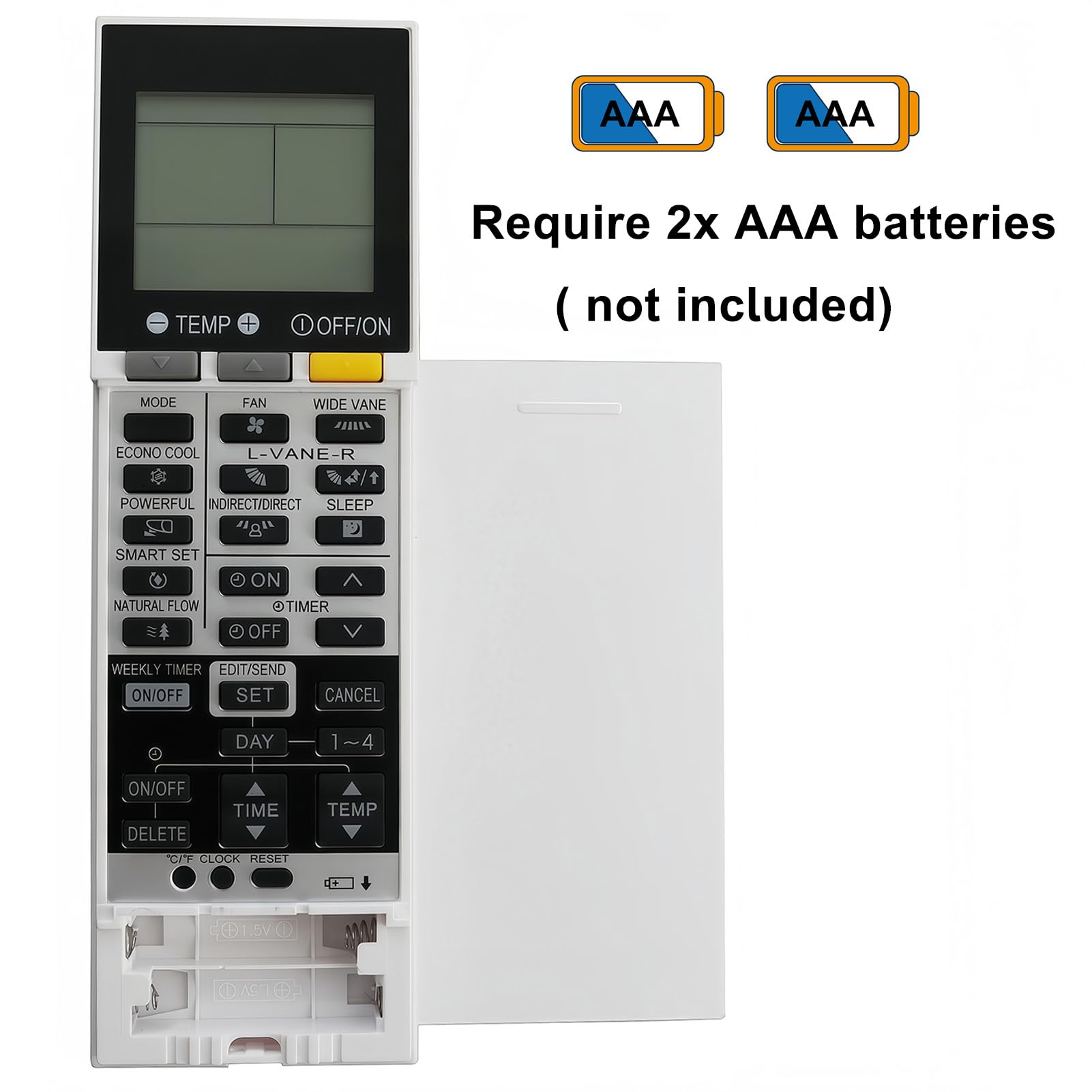 Replacement Remote Control Compatible for Mitsubishi Electric Mr