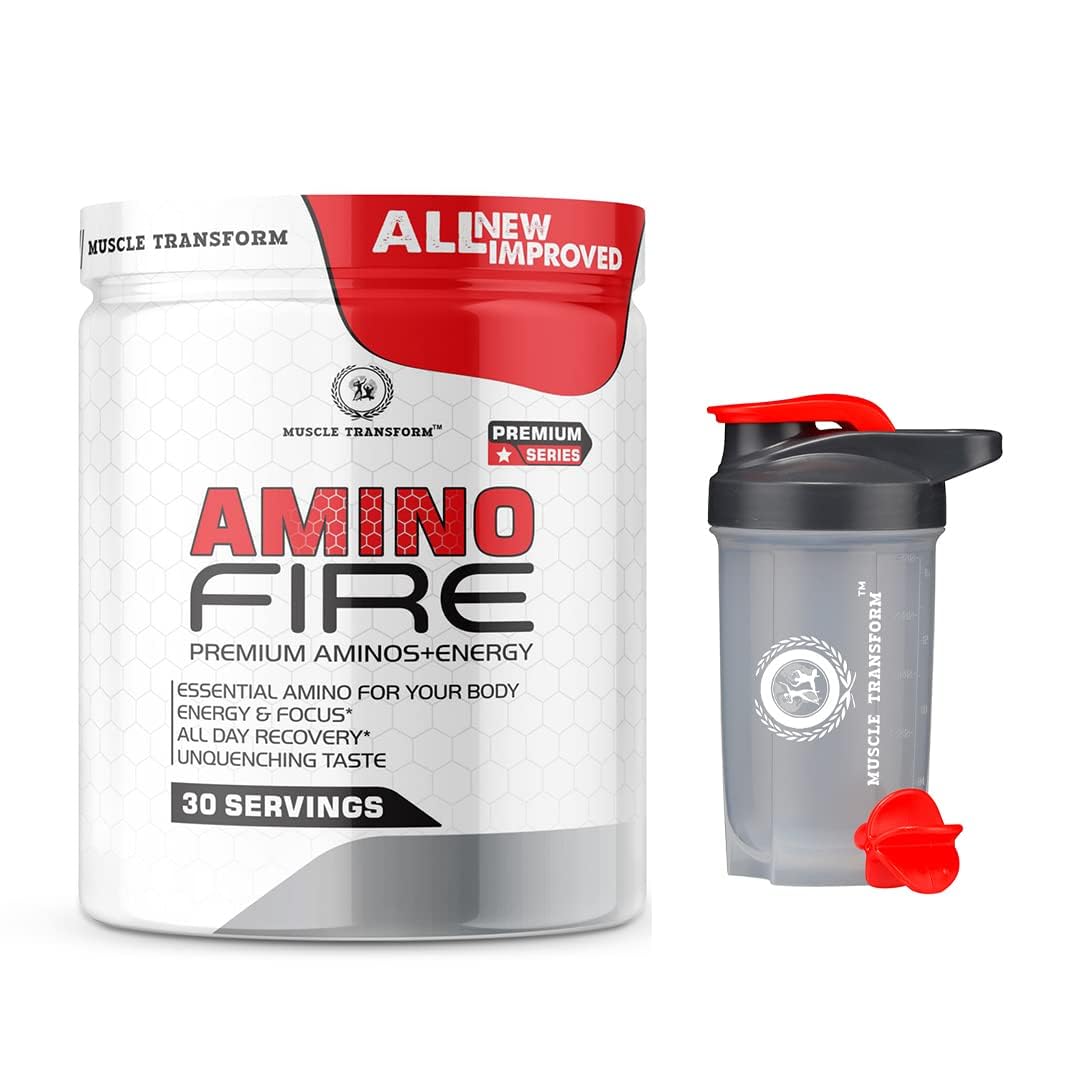 Instantized BCAA Power Punch 2:1:1 Workout Energy Drink | Pre/Post Workout Supplement | Recovery | Muscle Protein Synthesis, BCAA with L-Glutamine [30 Serv, Green Apple] Free Gym Shaker-picture-31