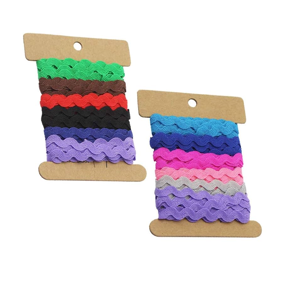EXCEART 2 Rouleaux 8 Mm Rick Rack Garniture Tresse Tissé