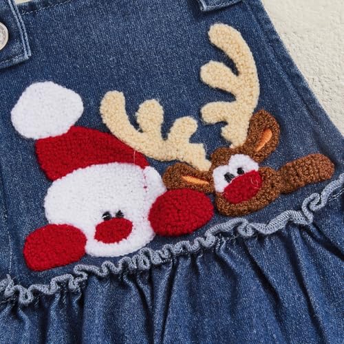 Newborn Baby Girl Halloween Outfit Pumpkin/Ghost Print Sleeveless Denim Romper Ruffled Overalls Cute Fall Clothes3