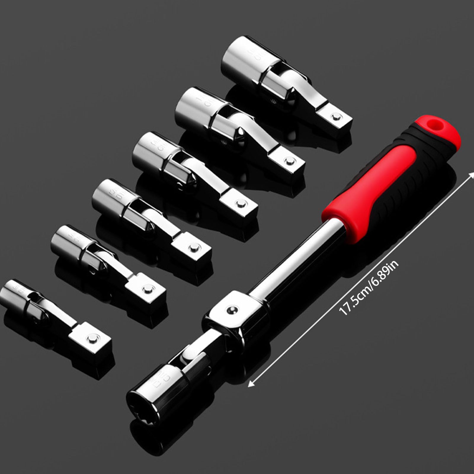 Juego de herramientas multiusos de aleación de acero, 8 cabezales de cambio rápido para mecánicos y proyectos de bricolaje, mantenimiento del hogar, llave de vaso para reparación de automóviles