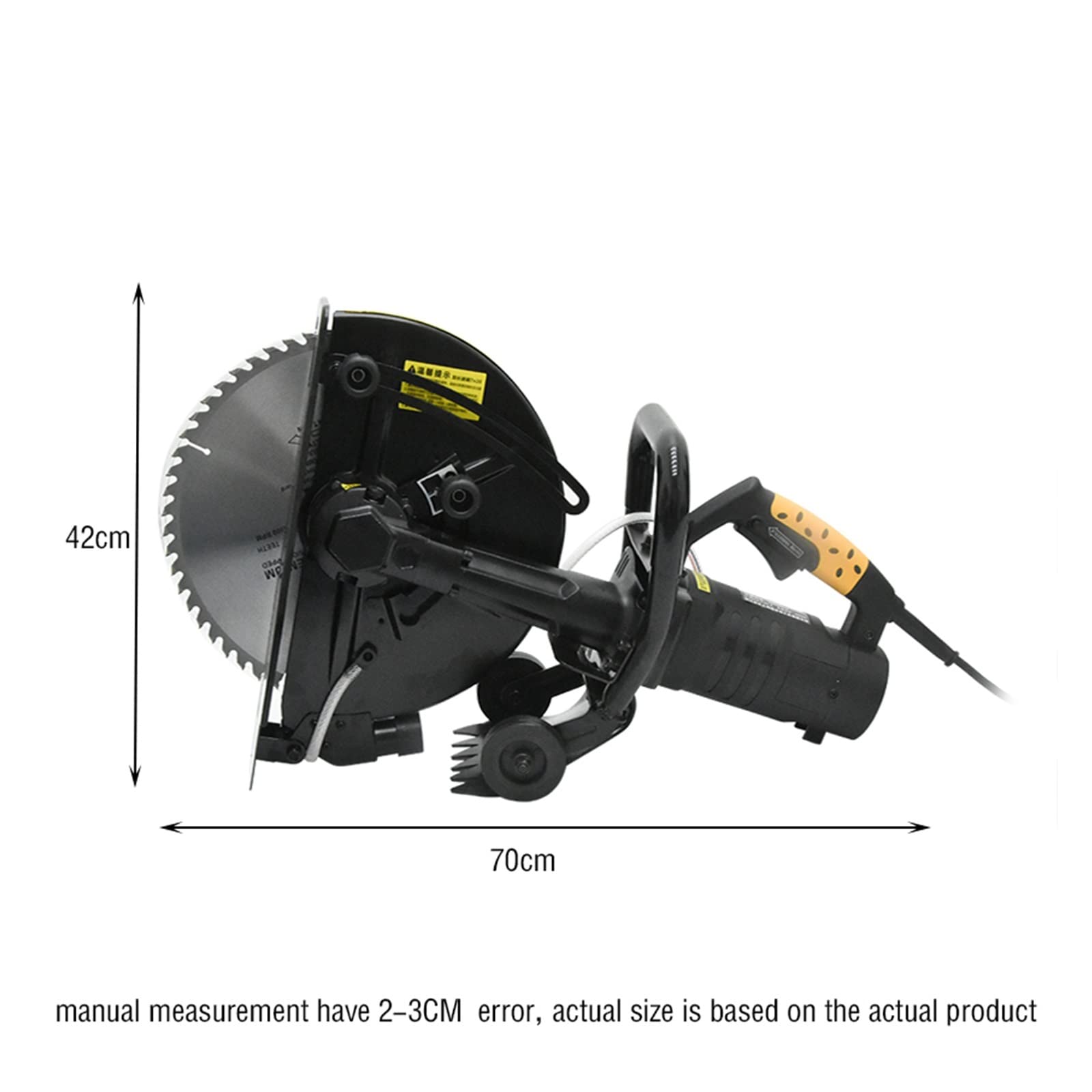 Sierra Circular eléctrica de 6800W, cortadora portátil ajustable de ángulo multifunción con cuchillas, cortador de azulejos de piedra de Metal y madera(Without blade)
