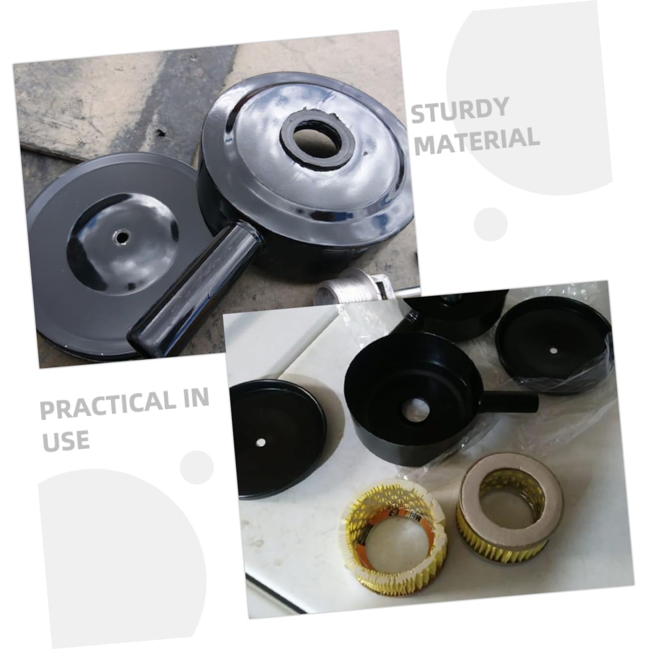SOLUSTRE Silenciador para Compresor de Aire, 4 Piezas de Repuesto Filtro, Reducción de Ruido, Hierro, Compatible Generador