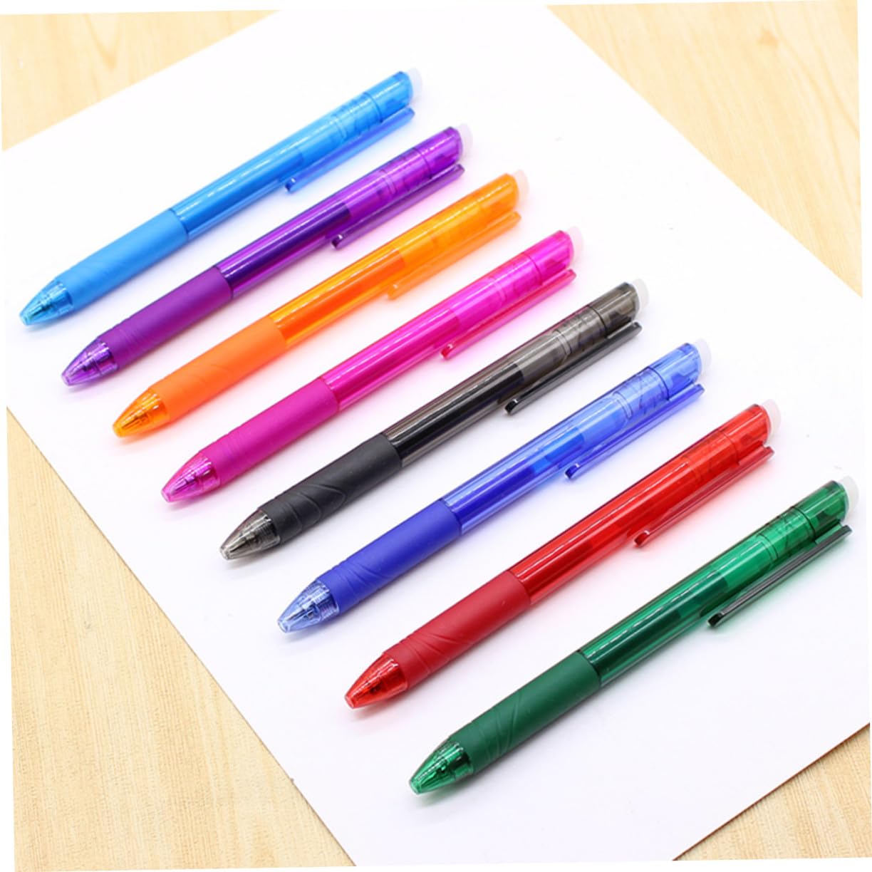 Angoily 24 Pièces Stylos Gel Effaçables de Stylos à Encre Gel Réutilisables pour Étudiants et Bureau Fournitures Décriture Précises et Polyvalentes
