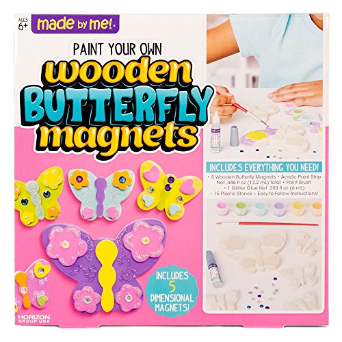 Made By Me Paint Your Own Wooden Butterfly Magnets by Horizon Group USA