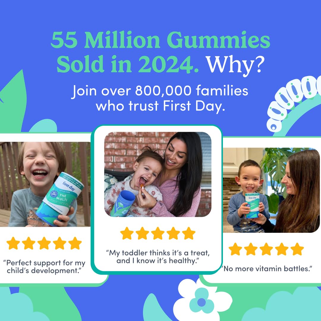 First Day Toddler Multivitamin Gummies for Ages 2 & 3 with Choline, 60ct — Amazon image 9
