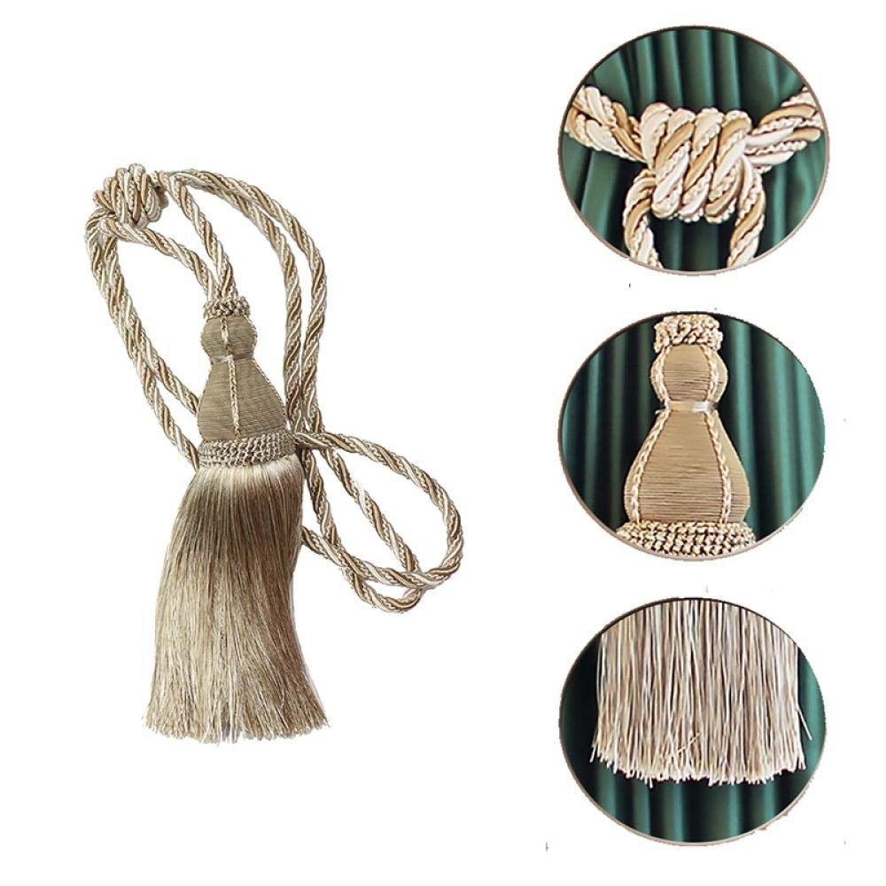 Fermatende con Nappe, 2 Pezzi, in Poliestere, Fermatende con Nappe Fatte A Mano, per Decorare Tende in Corda, Accessorio per Soggiorno/Rosso