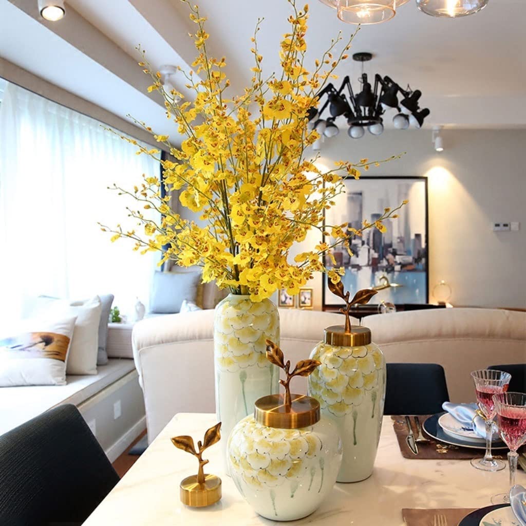 Vase à Fleurs Décoration de Vase en céramique de Maison Moderne | Meuble TV, Arrangement de Fleurs, décoration de Table, Fleurs séchées, décoration de Bureau Vases