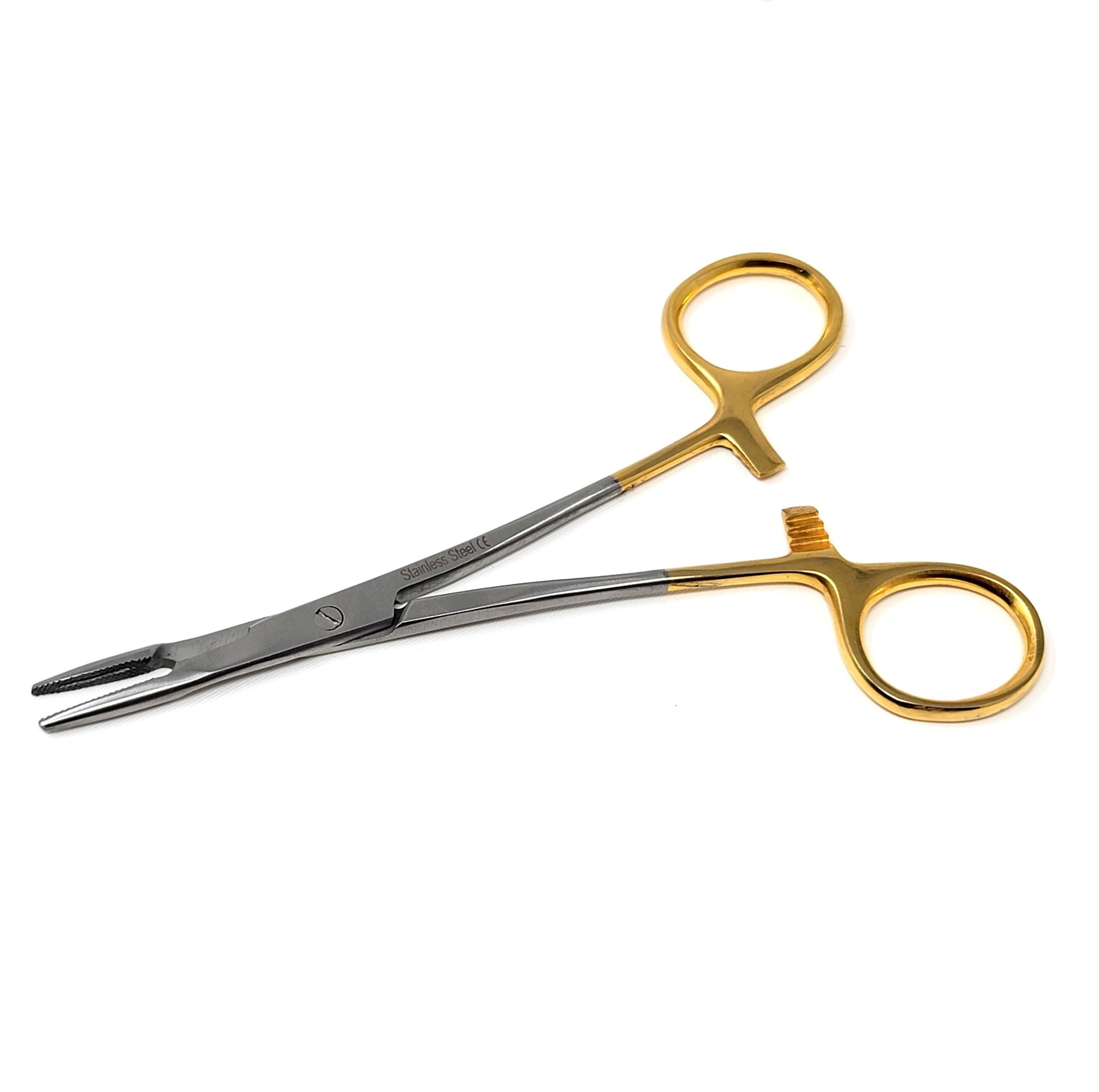 Gold Handle Olsen Hegar Needle Holder 5.5", Premium