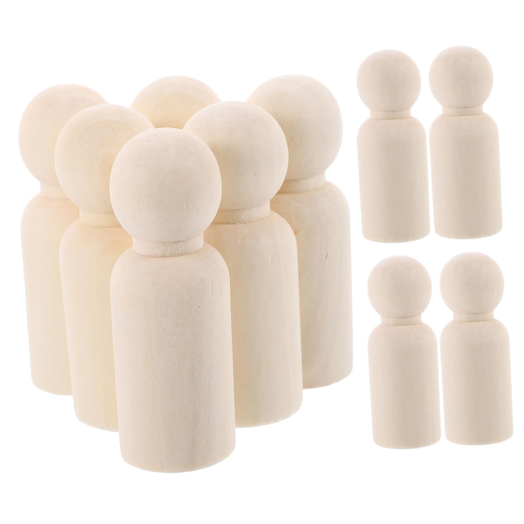 FUNNETOYU 50 Pièces Figurines Bois Vierges Poupées Bois à Monter Soi-même à Peindre Inachevés