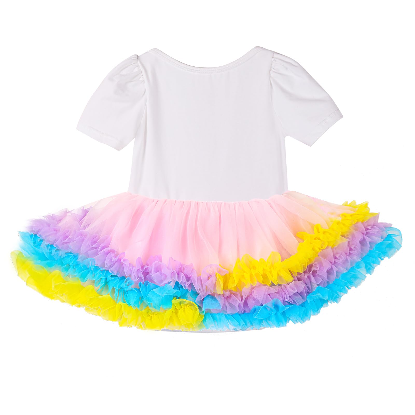 HUAANIUE Newborn Baby Girl Romper Dress Short Sleeve Summer Infant Girl Jumpsuit Tutu Dress With Beautiful Headband