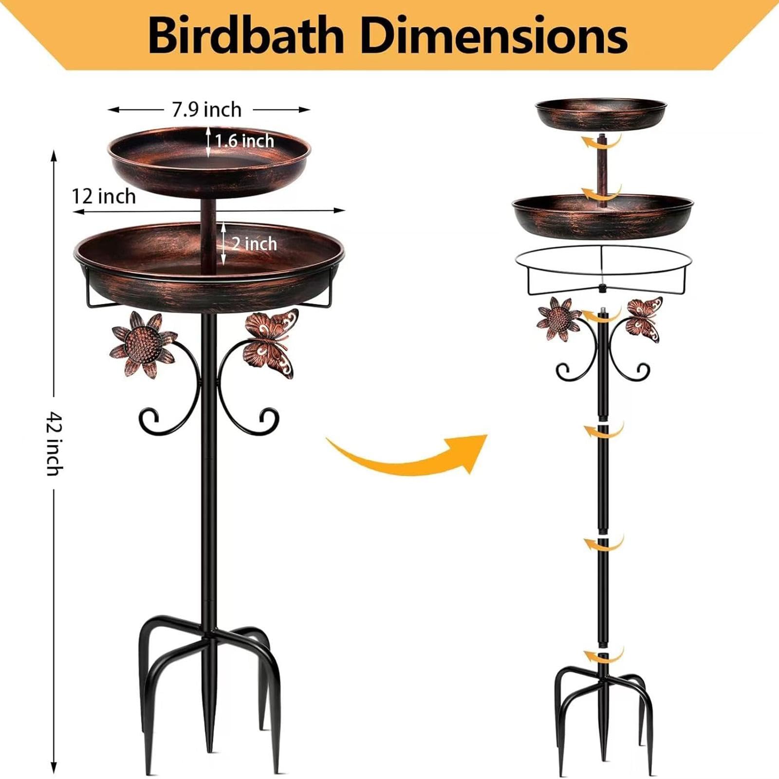 Bebedero para Aves con Estaca De Acero