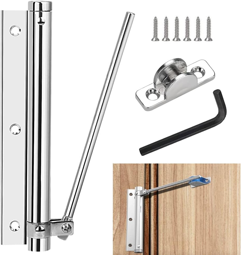 Drofail Spring Load Door Closer Hinge Adjustable Metal Door Closer Slowly Closes for Garden Gates, Wooden for Home, Office, Bedroom (Steel) (B0DFQFMZGG) Amazon Price History, Amazon Price Tracker