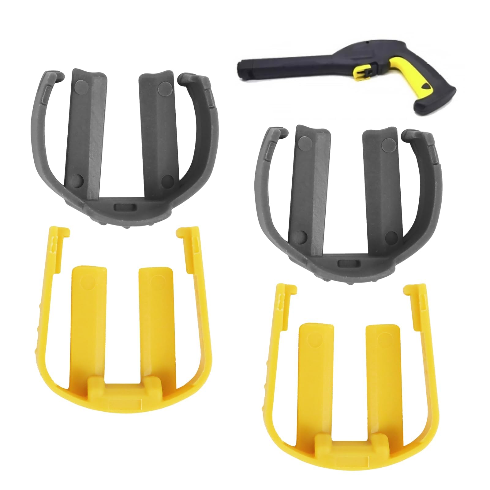 4-Pack Pressure Washer C-Clips for Karcher K2 K3 K4 K5 K6 K7, Replacement Hose Trigger Clamps Quick Connector Locks Buckles 2 Yellow and 2 Grey Part No. 5.037-333.0 — view 7