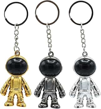 Amazon.co.jp: 宇宙飛行士 キーホルダー キーリング メタリック