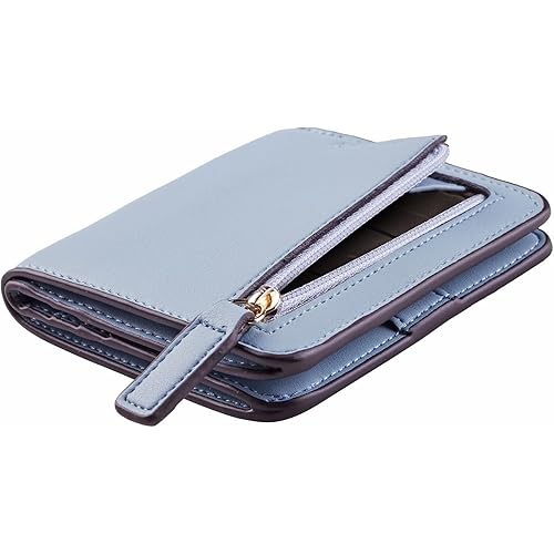 Toughergun Womens Rfid Blocking Small Compact Bifold Luxury Genuine Leather Pocket Wallet Ladies Mini Purse with ID Window