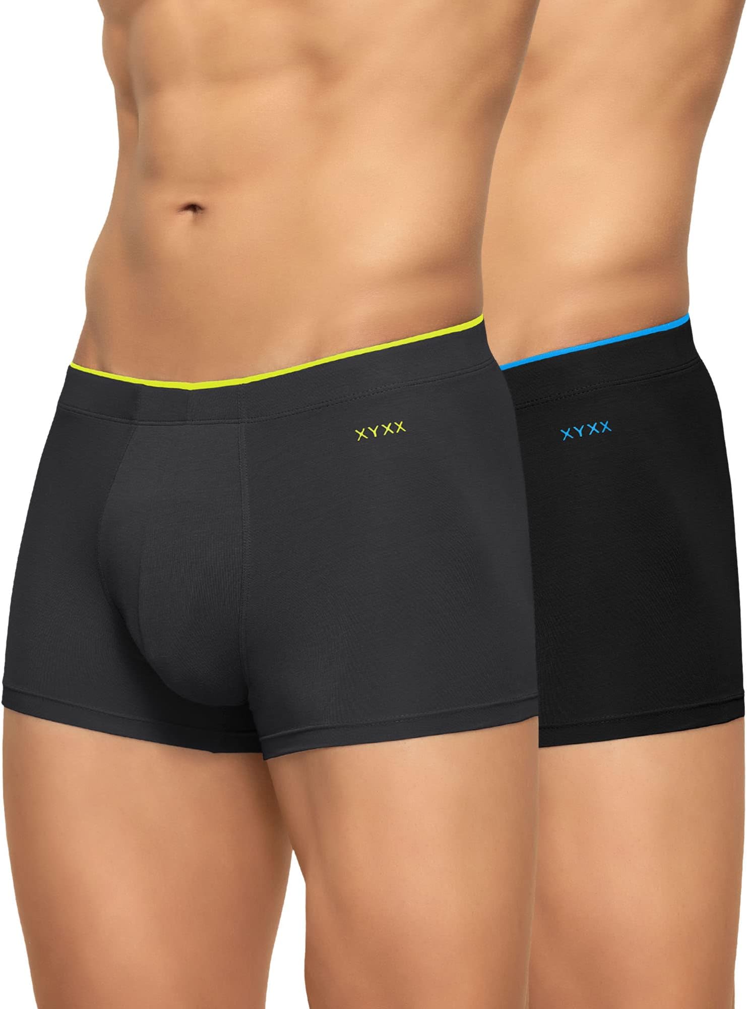 Men's Uno Micromodal Solid Antimicrobial Trunks | Underwear for Men (Pack of 2)