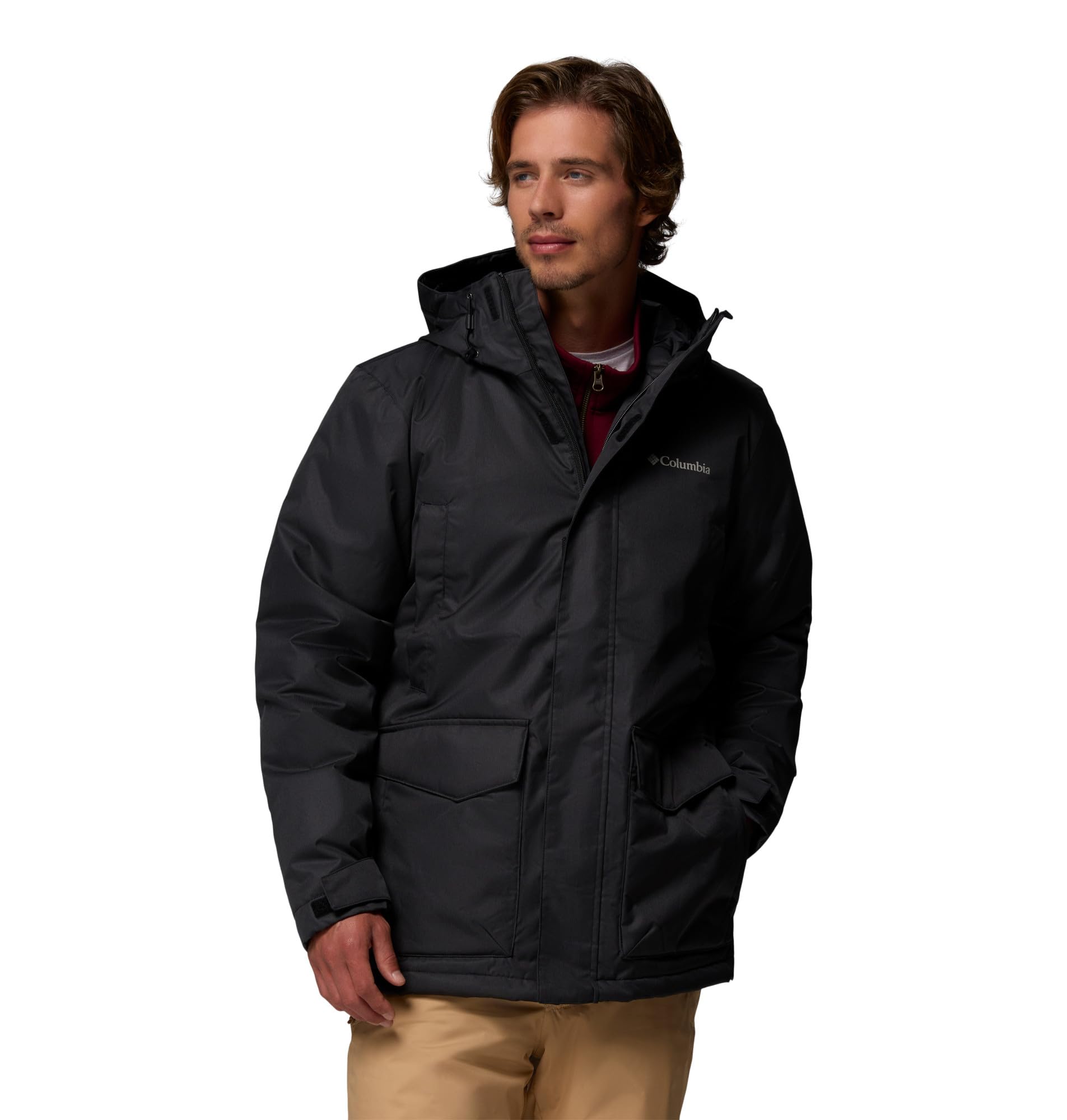 Columbia Men's Pines Lake Parka, Winter parka, Black, Large