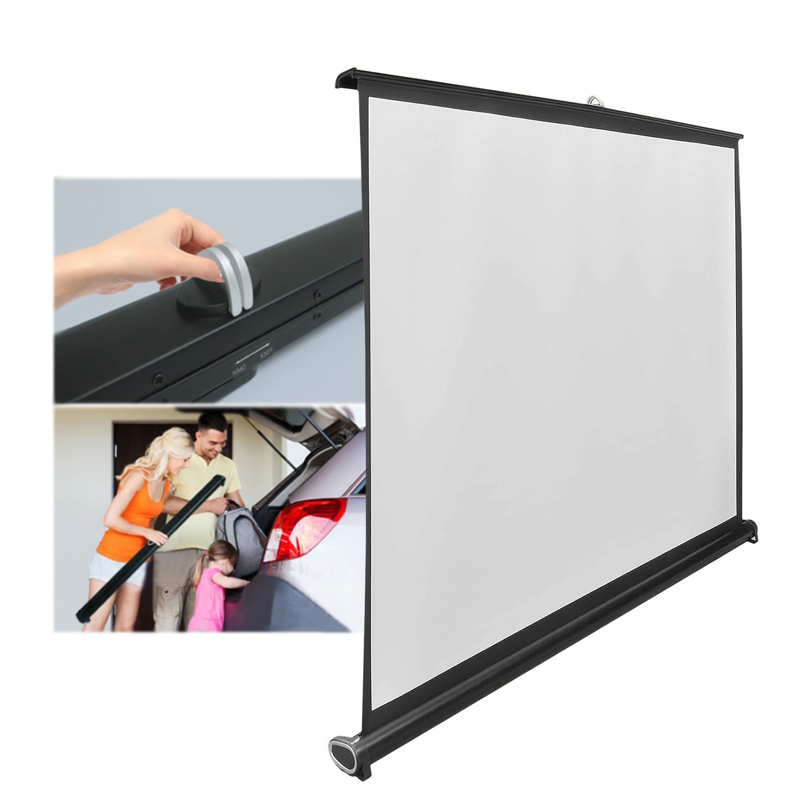 Lightweight Retractable Projector Screen - Easy Carry Durable Video Projection Movie Screens, Easy Pull Out System, 50 75 90 100 120CM, For Home Cinema Theater, Meeting Presentation(16:9 40 inch)