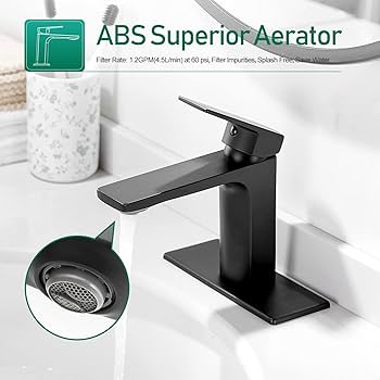 TOCA2700NE-SB Players Series ボンゴ VOTON Black Bathroom Faucet with Deck Plate and Supply Lines