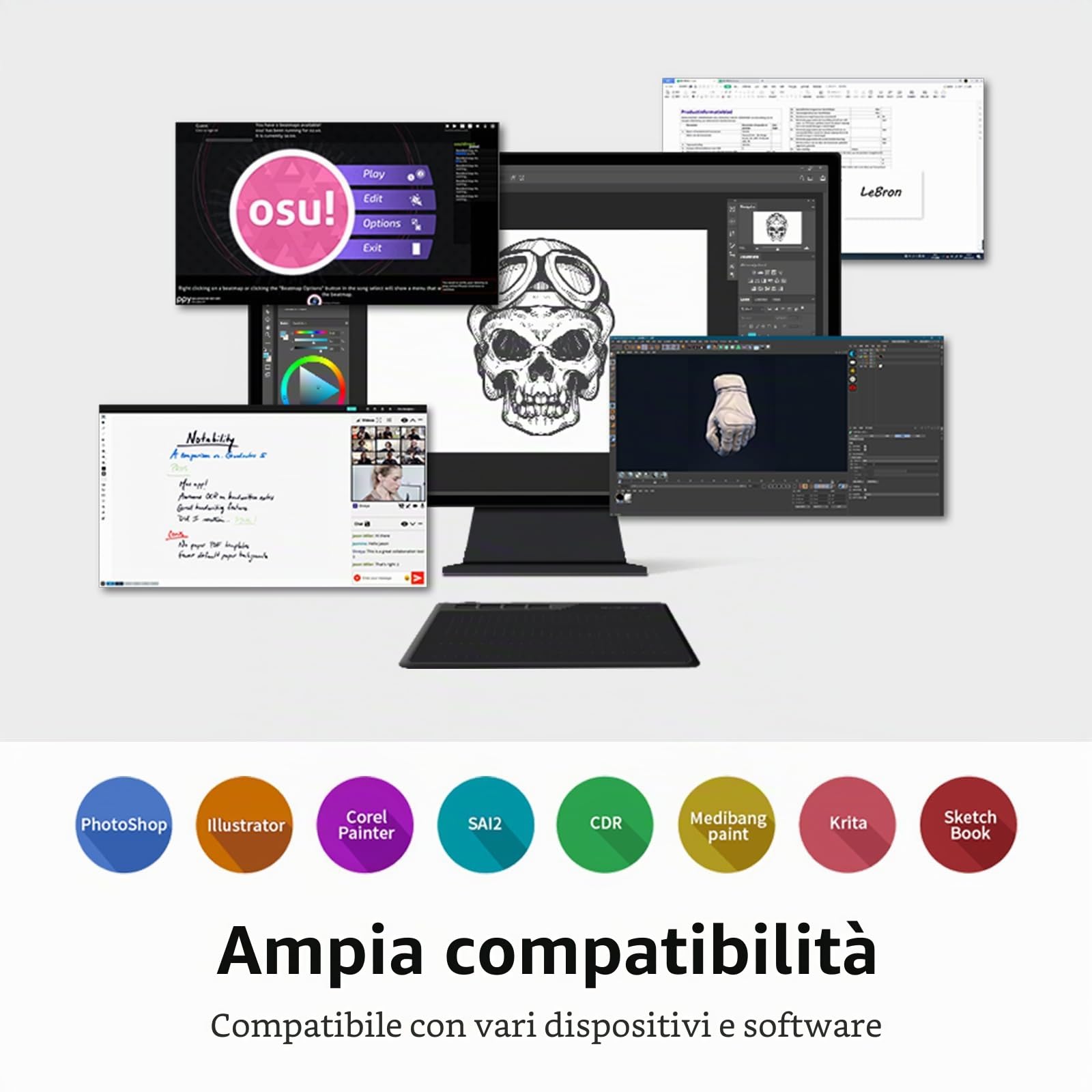 GAOMON S620 6,5 x 4 Pollici Tavoletta Grafica con Penna Senza Batteria per Disegnare