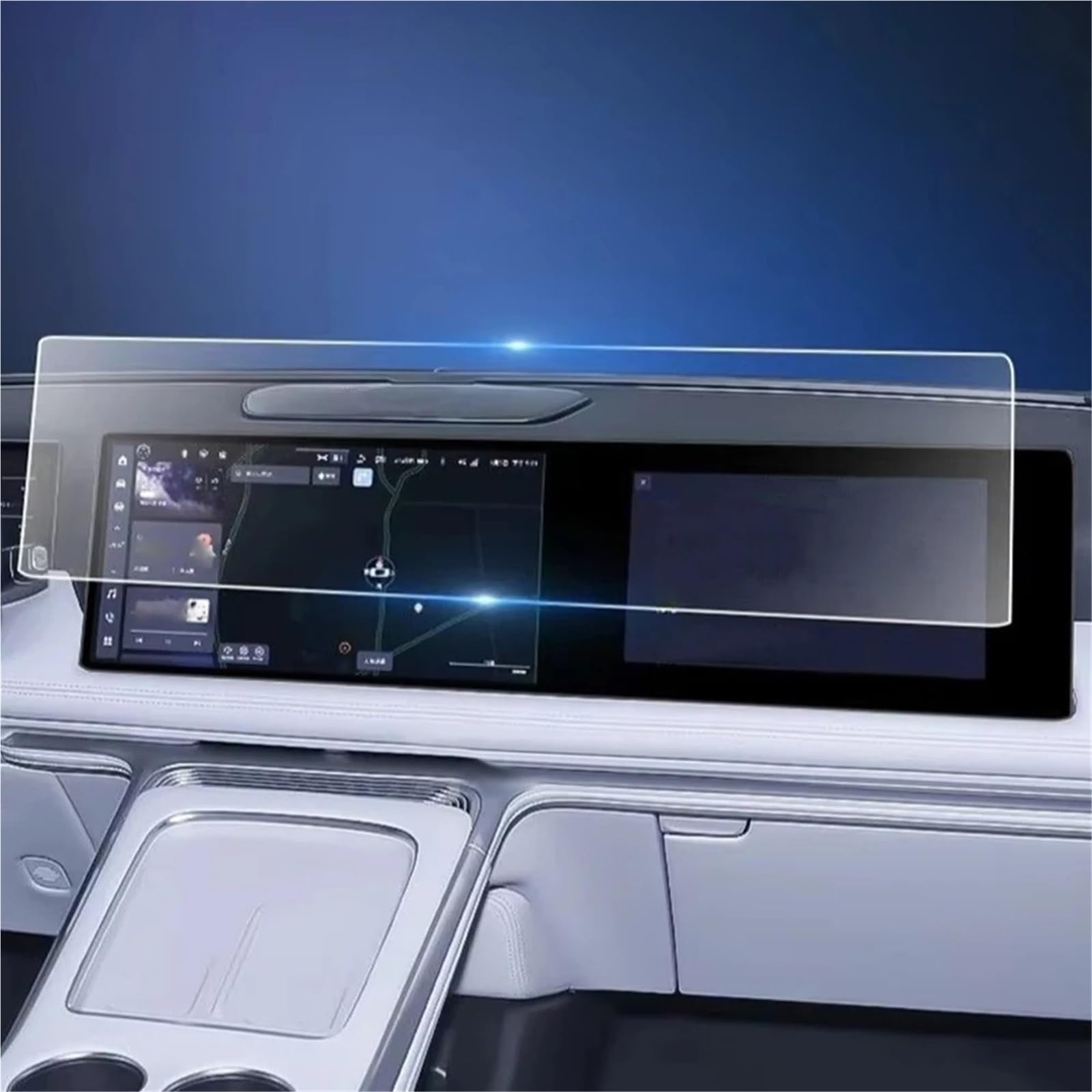 Protection d'écran en Verre trempé pour GPS de Voiture XPeng G9 2023 2024-2026 (Type B)
