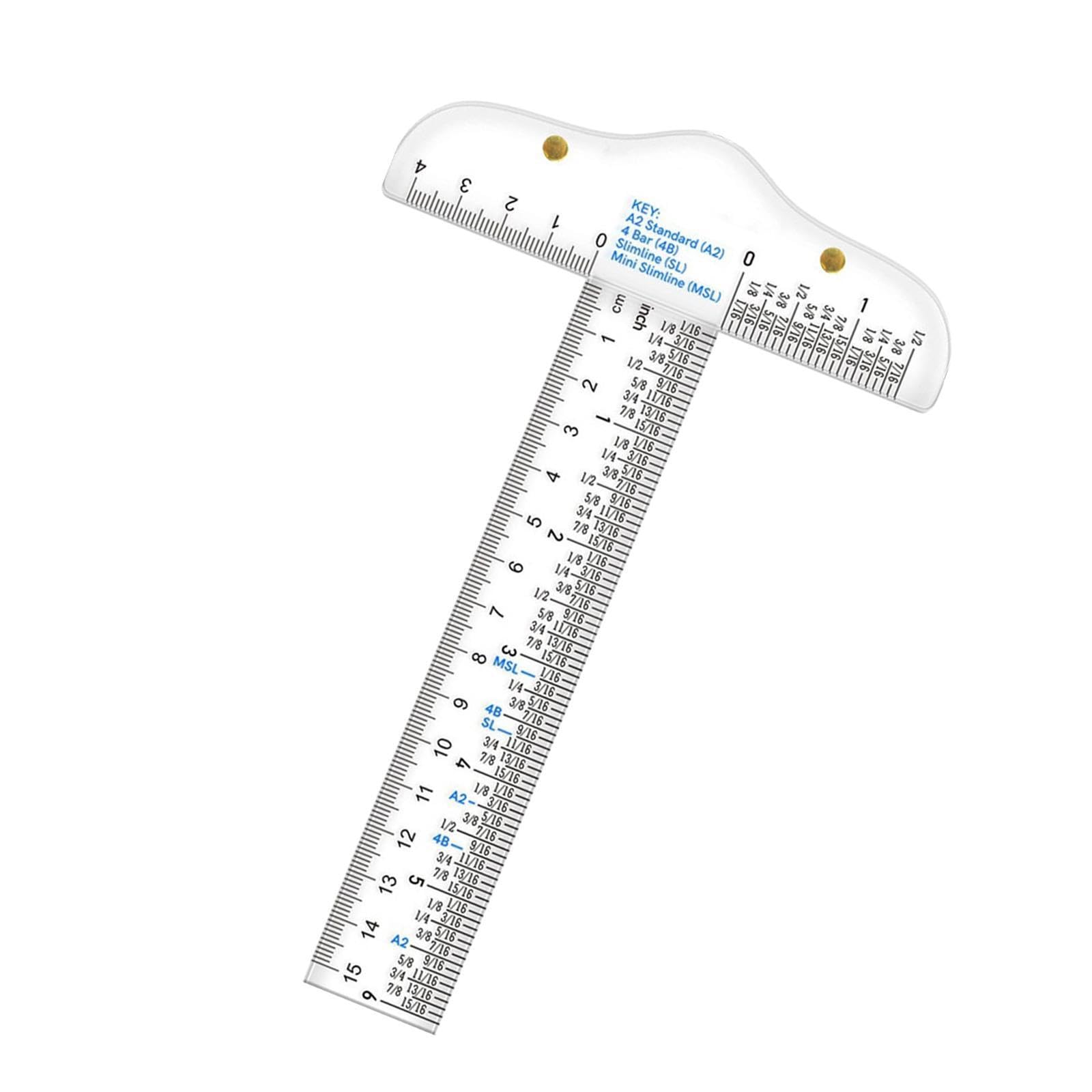 Zambuph Drafting T Square Ruler Tool 6 Inches Clear Transparent Measuring Crafting And Artistic Projects Transparent Allows To Clearly Through Ruler 6 Inches