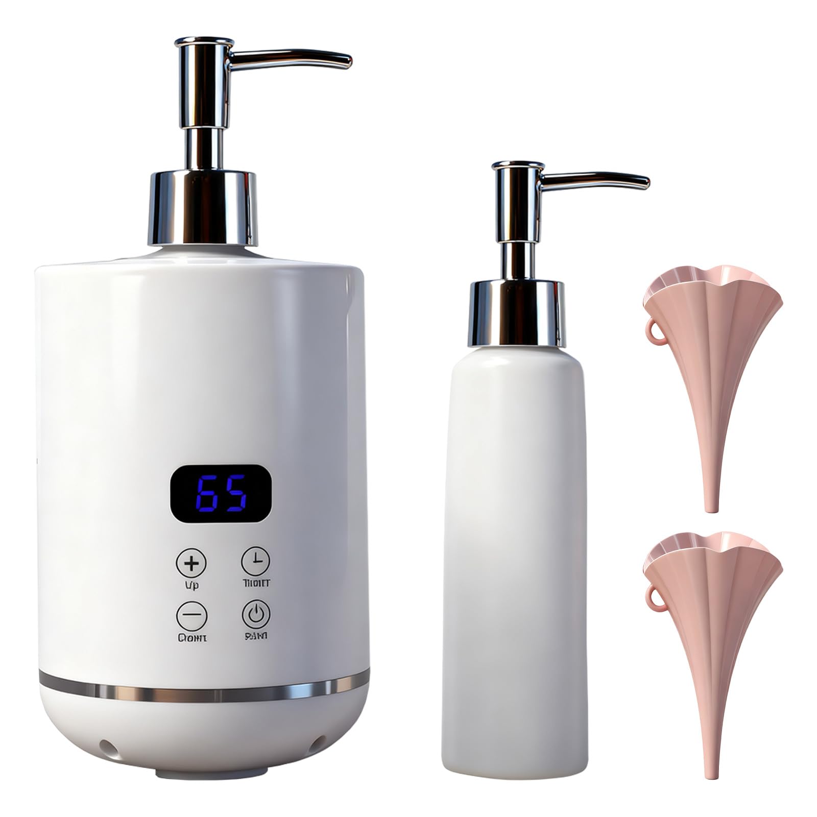 Intelligent Massageöl Wärmer 250ml mit Zwei Ölflaschenspendern und Trichter für Ätherische Öle Lotionen Cremes