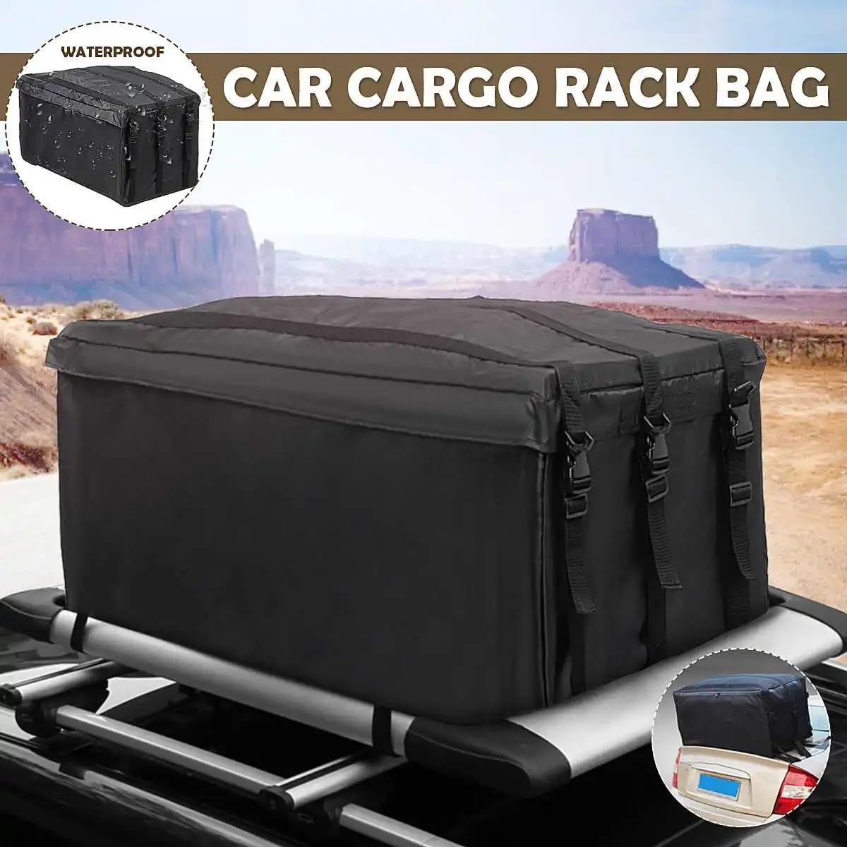 Box Auto Impermeabile Automobile Container Roof Borsa Top portabagagli di viaggio impermeabile 218L Cargo portapacchi nero Storage Sacco for le automobili