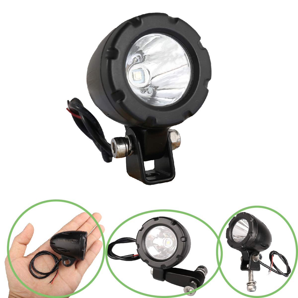 Amazon | ミニサイズ LEDワークライト 丸形 バイク補助灯 5W