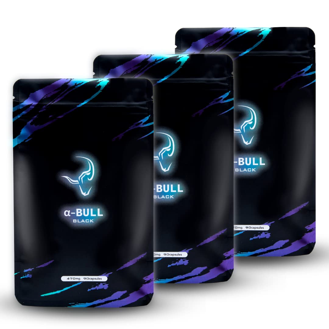 Amazon | 【α-BULL BLACK × 3袋270粒入り（90日分）】 起動力特化型 