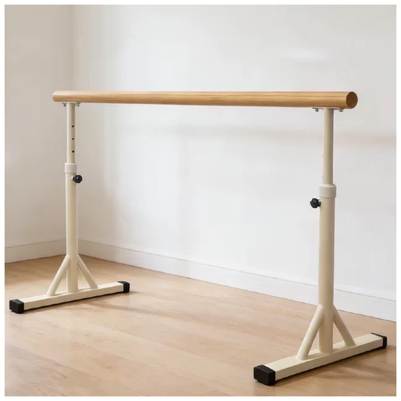 Generico Sbarra per Balletto Autoportante Portatile, 7 Altezze Regolabili Sbarra per Danza in Legno Massello, 80-120cm, Sbarra per Allungamento Robusta per Bambini Adulti Casa Studio Balletto Pilates