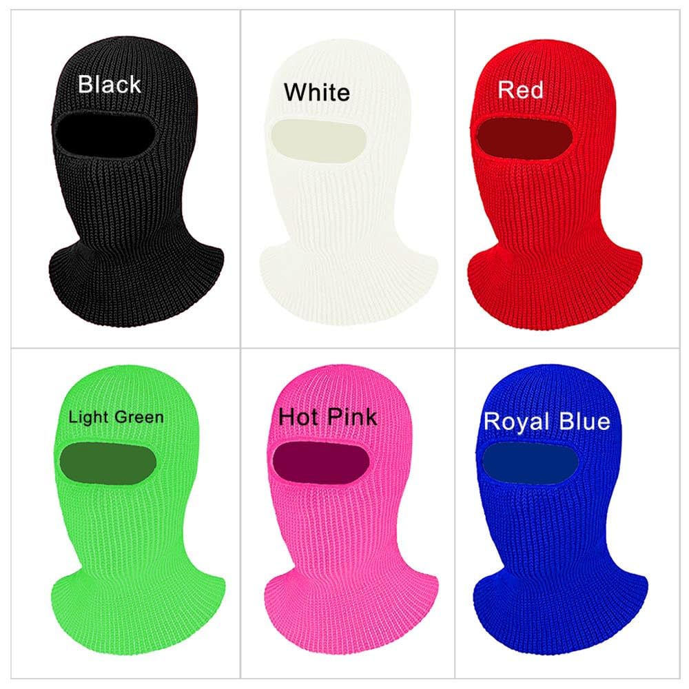 Personalized Balaclava 1-Hole Full Face Ski Mask Custom Text Logo Embroidery Name Winter Beanie Hat Women Knitted Cap Men Black