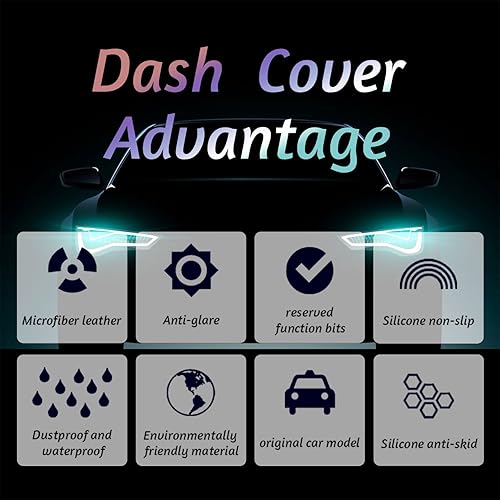 Miniatura 4 de Fundas de tablero para Dodge Journey 2011-2020, sin olor, alfombrilla antideslizante para salpicadero, cubiertas interiores, color rojo