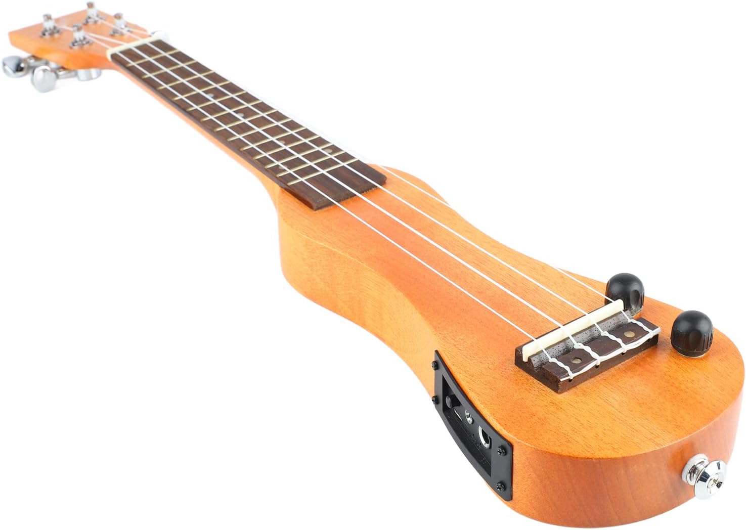 Eujgoov 21 Inch Ukulele Maple Wood Concert Ukulele 4 String Hawaiian Guitar Mini Instrument with Strings and Adjustable Chords - Image 1 of 9