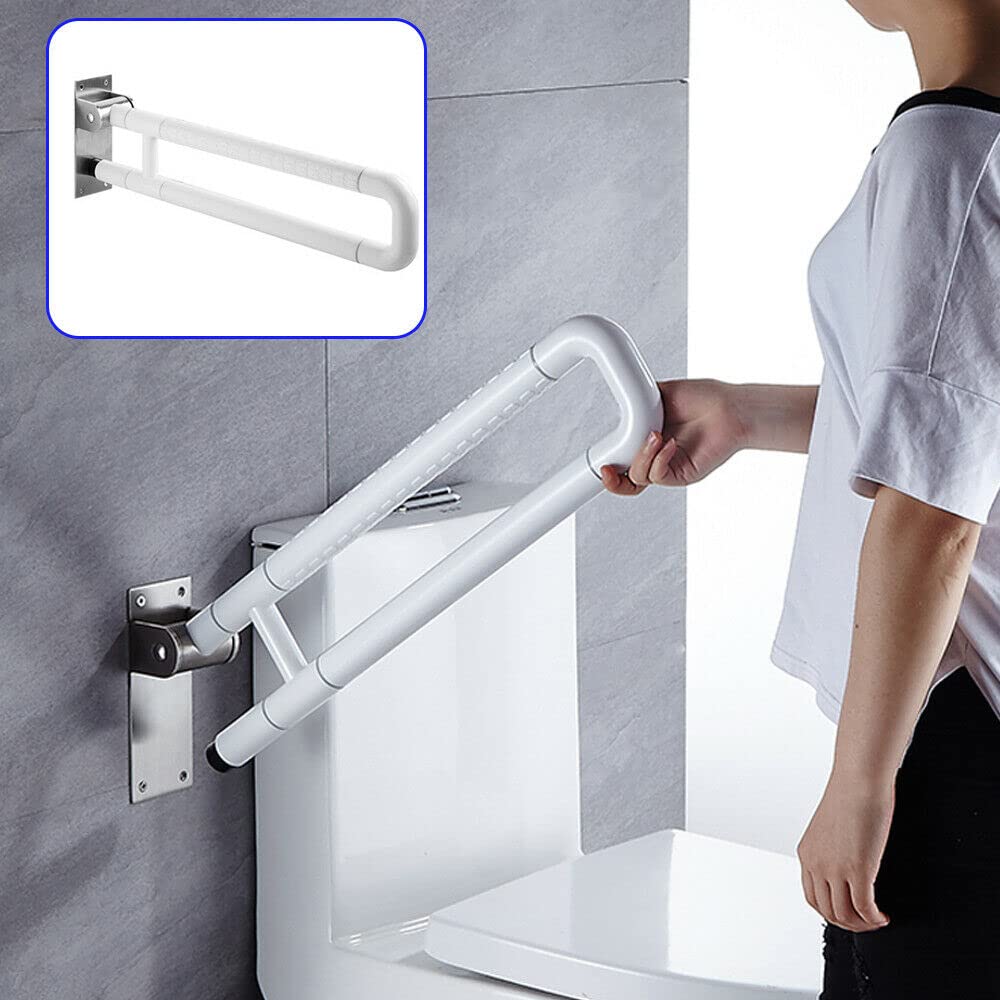 Asidero plegable de ducha de 60 cm para discapacitados, soporte de pared, pasamanos para personas con discapacitados, antideslizante, para baño
