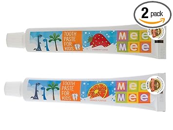 Mee Mee Fluoride Free Toothpaste, Strawberry and Orange (70g, Pack of 2)