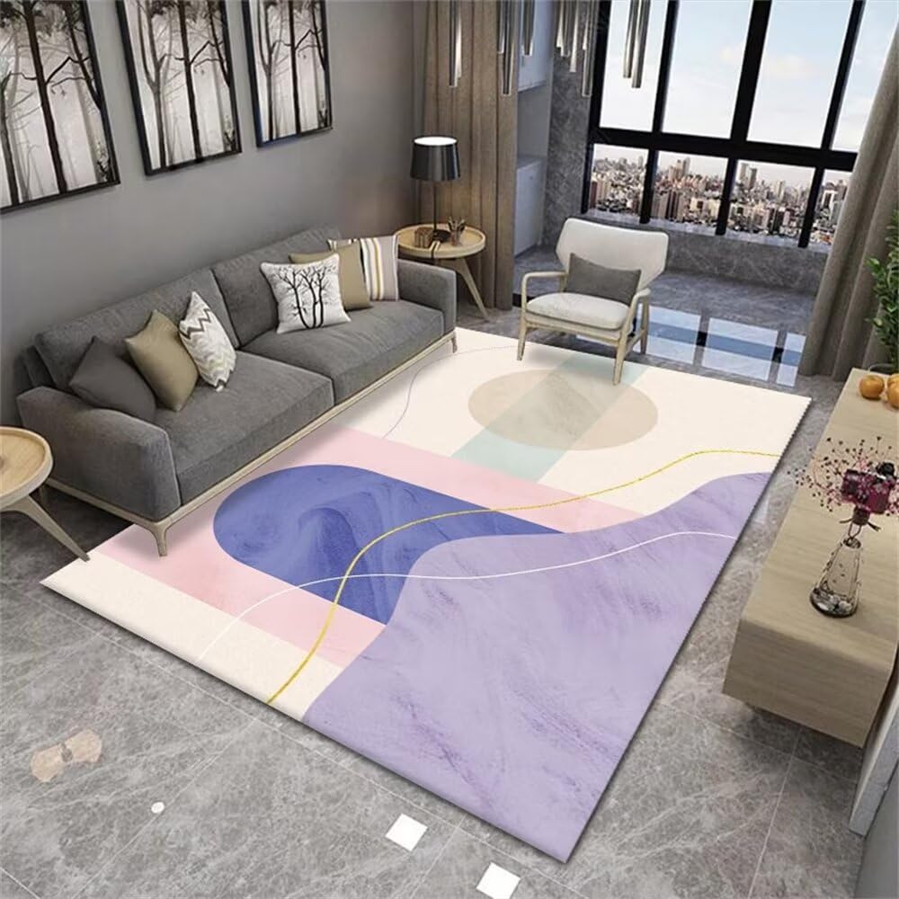 Tapis doux violet 80x160cm au design minimaliste pour protéger et isoler le sol