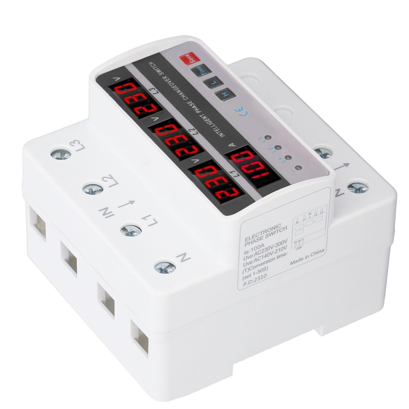 Interruttore di trasferimento di tensione XTevu, interruttore selettore 100A 3A, interruttore di alimentazione montato su binario DIN per AC220V, dispositivo di protezione