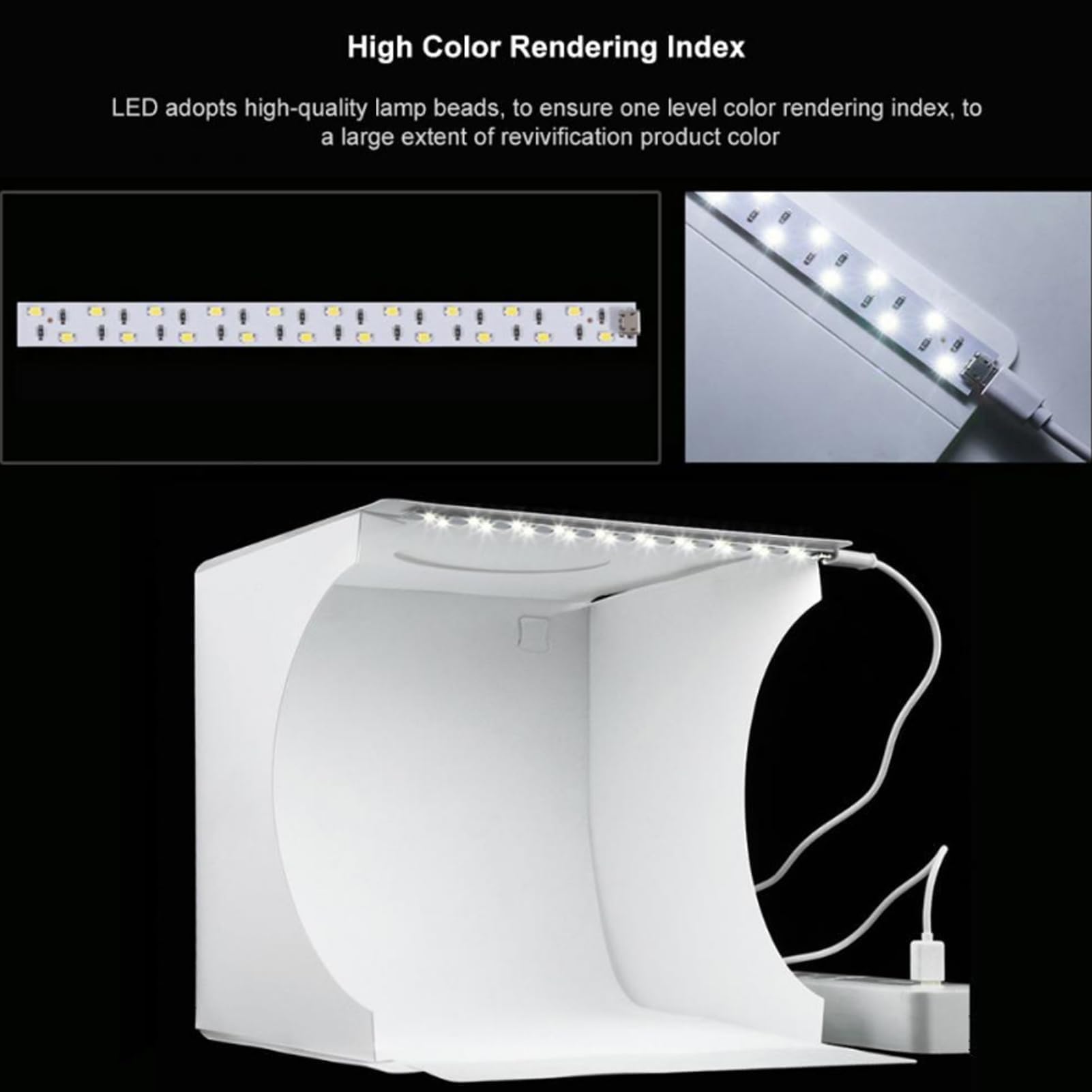 Mini photobooth Lightbox, photobooth Portable Folding Photo Light Tent kit avec 6 Couleurs Produit photobooth photobooth photobooth Petite Taille Fond d'affichage du Produit (6 Couleurs)