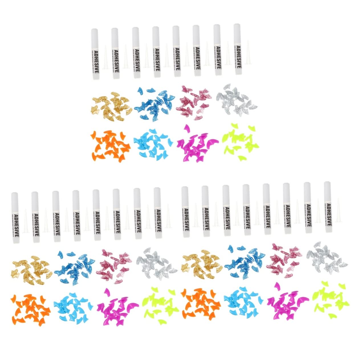POPETPOP 480 Pièces Ensemble D'ongles pour Animaux De Compagnie Animal De Compagnie Animaux Domestiques Casquette Griffe De Chat Fournitures pour Animaux Gel De Silice Assorti
