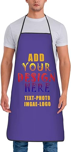 Delantales personalizados para añadir nombre, logotipo, texto, foto, diseño de imagen, delantal de chef para grandes regalos