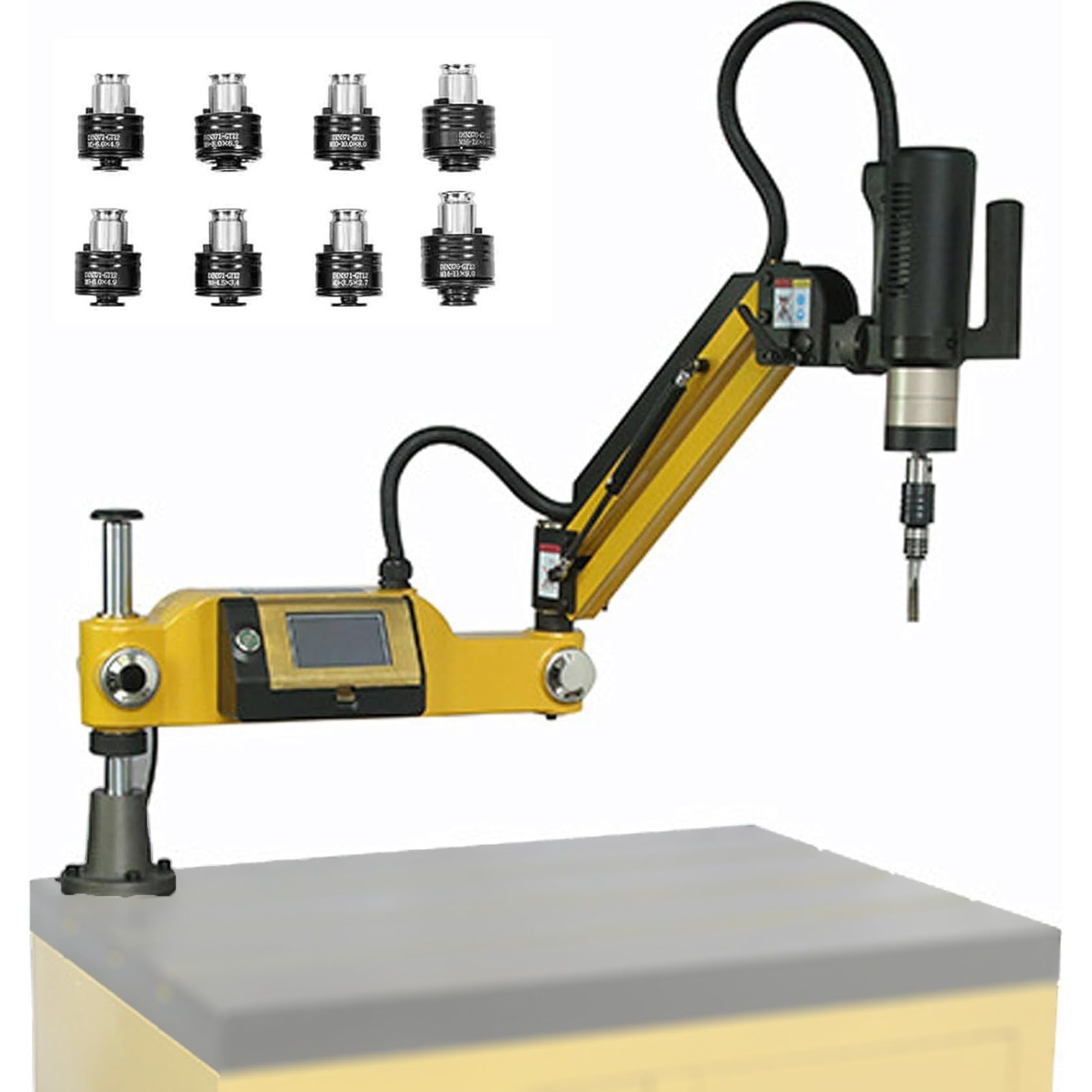 Maschiatrice Elettrica M3-M16, Maschiatrice Universale Da 600 W, 8 Pinze, Maschiatrice Elettrica Multidirezionale a 360° per La Maschiatura Di Acciaio, Ferro, Rame E Alluminio