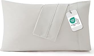 Bedsure Pillow Cases Standard Size Set of 2 - Brushed Microfiber Pillowcases, Super Soft Pillowcase, Pillow Case Covers with Envelope Closure, Wrinkle, Fade and Stain Resistant, Linen, 20x26 Inches