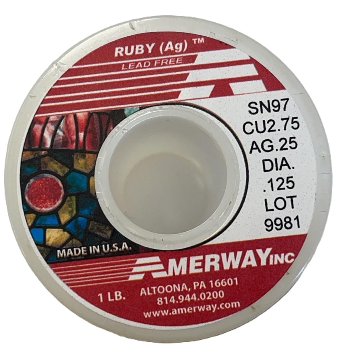 Ruby Stained Glass Soldering Wire