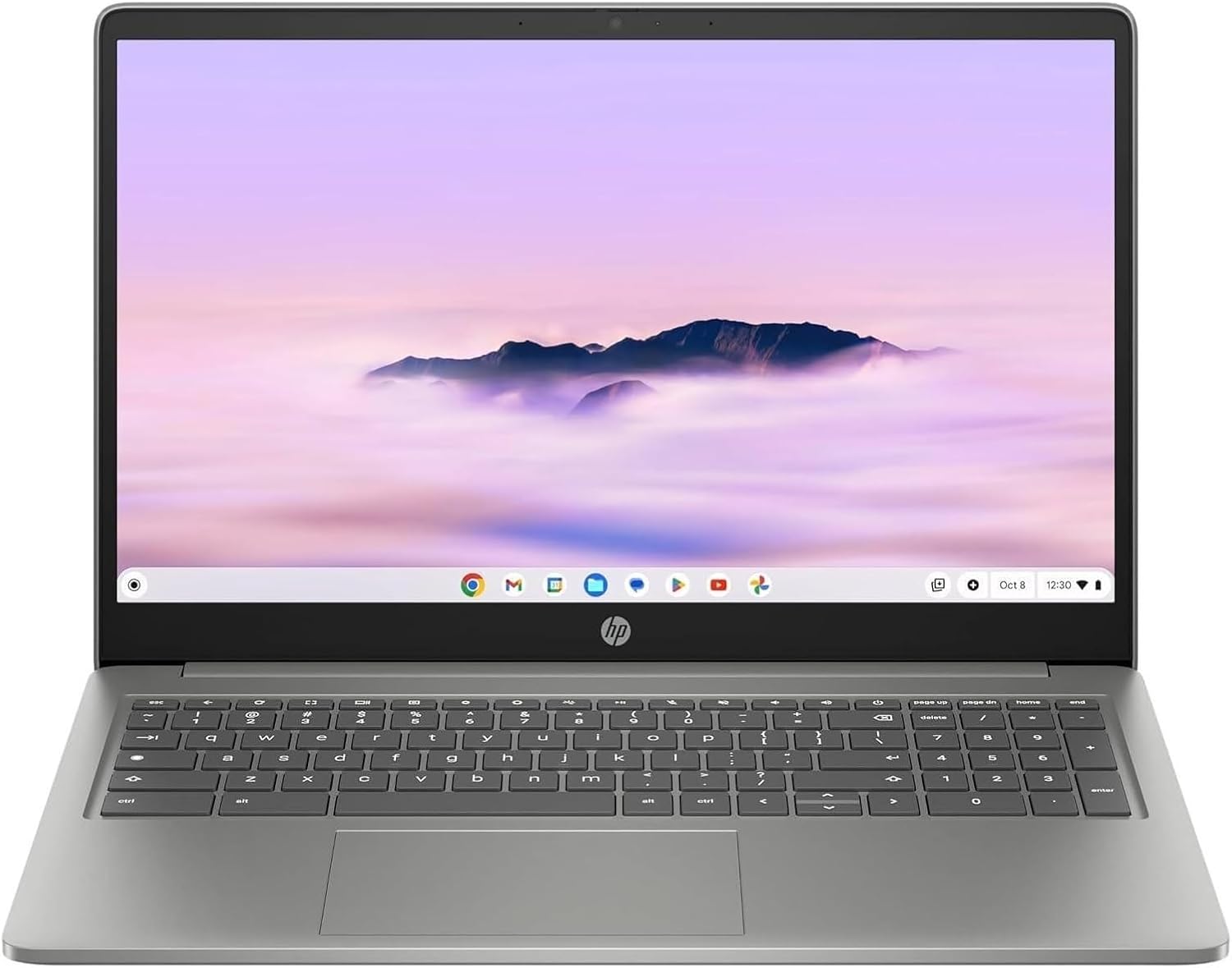 HP Chromebook 15a-na0001sl, Intel Celeron N4500, 8GB RAM LPDDR4, eMMC da 128GB, Display da 15,6" HD SVA, Antiriflesso, Scheda grafica Intel UHD 600, Wi-Fi, Webcam HD, ChromeOS, Argento NON CONVERTIBILE Mineral Silver INTEL Celeron N4500 - Immagine 1