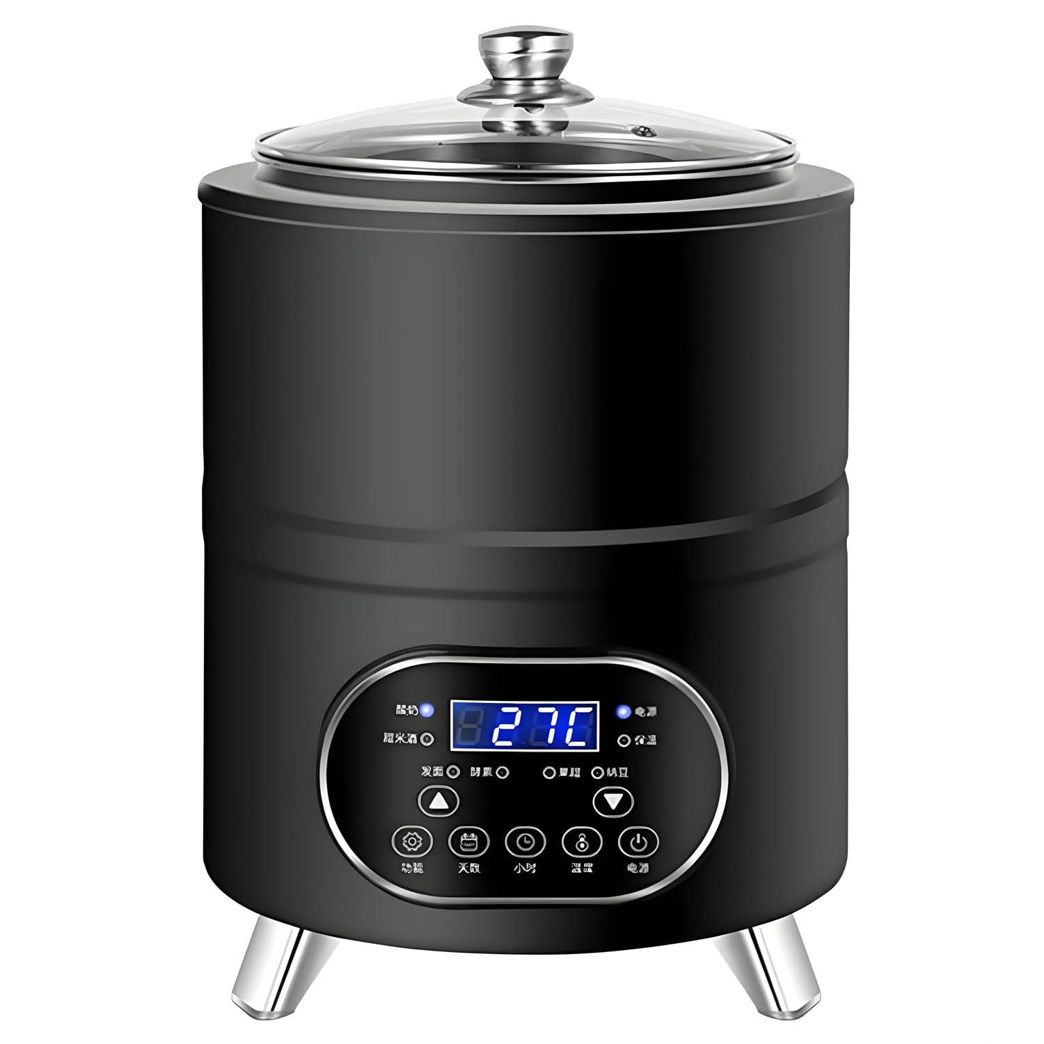 Komercyjna Maszyna Fermentacji Jogurtu,Automatyczna Cyfrowa Maszyna Produkcji Jogurtu,Przenośny Elektryczny Jogurtownik Regulacją Czasu Temperatury,do Domowej Wina Ryżowego Black-8L