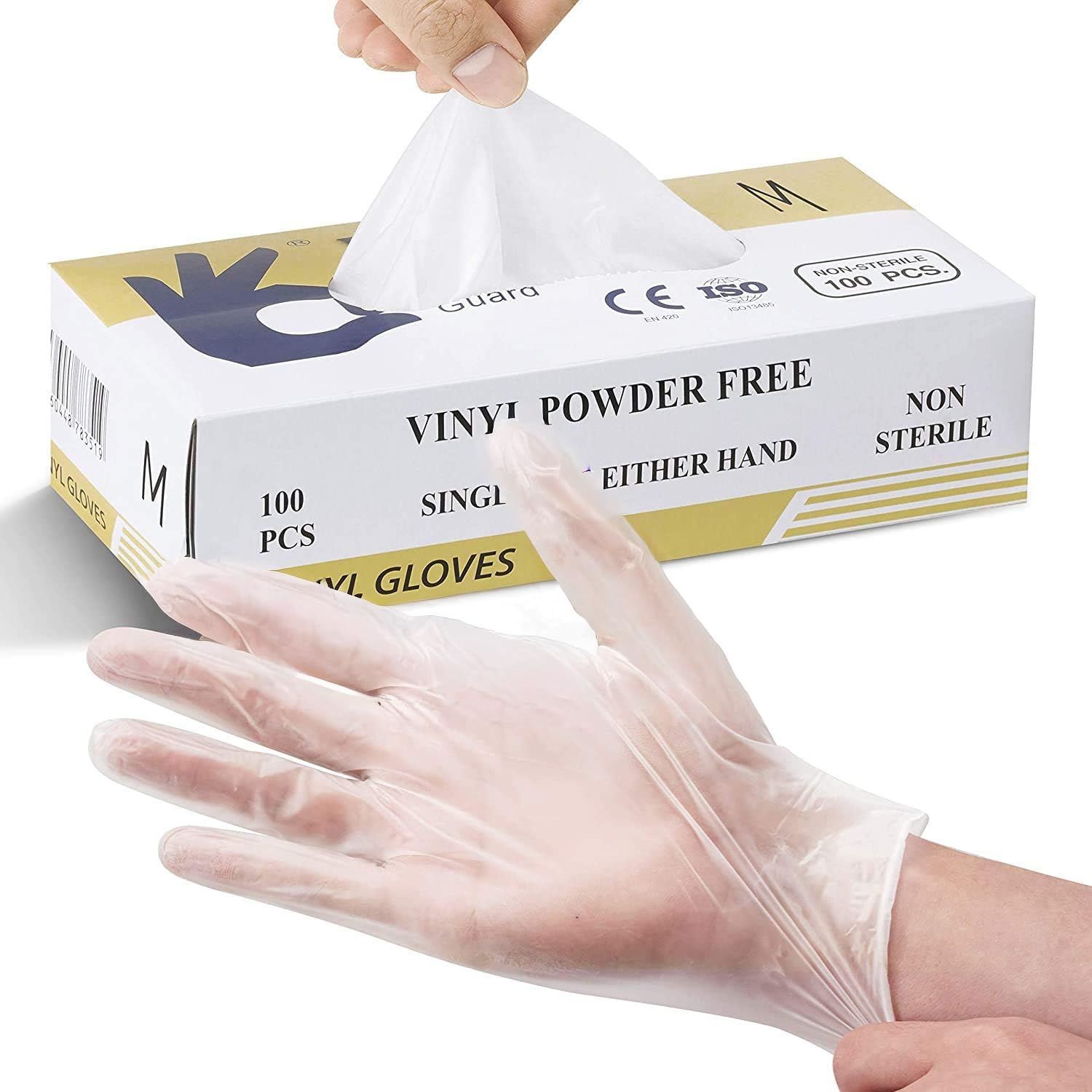 Sponsored Ad – Disposable Vinyl Surgical Gloves - Latex Free Clear Medium Gloves for Surgeon, Medical Use, First Aid, & Cooking | Box of 100 - Size L