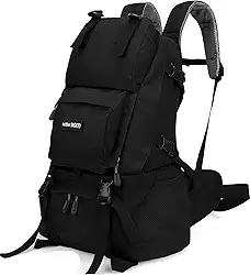 INOXTO Mochila de caminhada 40L, mochila de acampamento com capa de chuva à prova d'água para homens, esportes ao ar livre, viagem, mochila para escalada