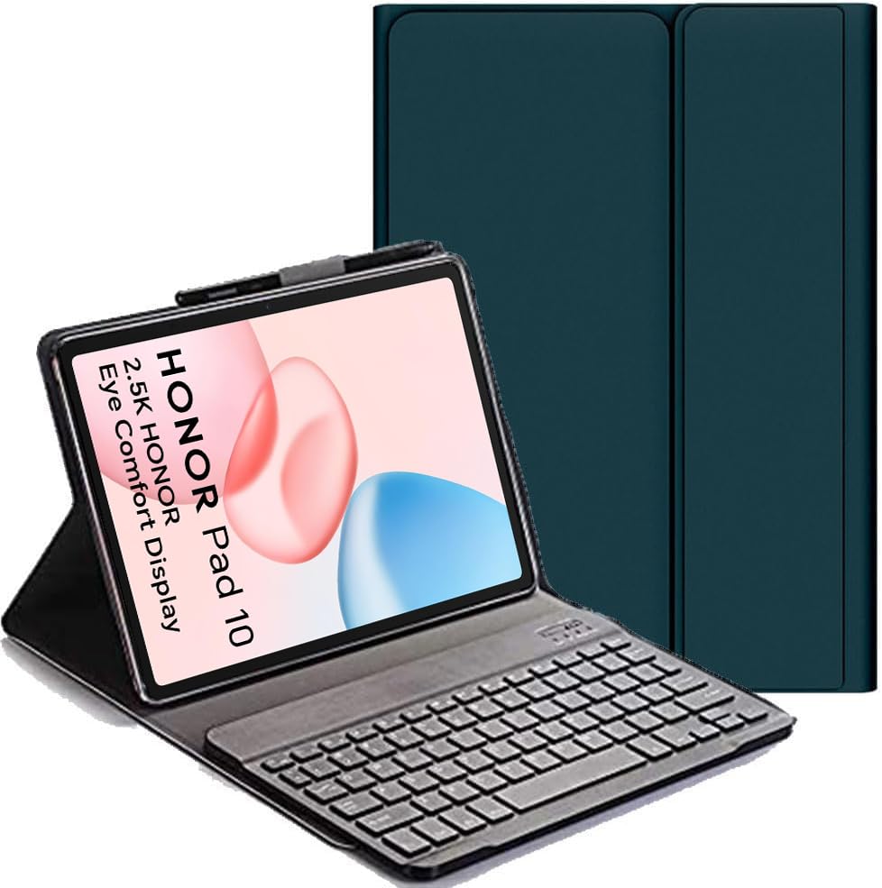 CLALOC Custodia con Tastiera per Honor Pad 8 2022 12 Pollici Tablet con Mouse,(Deutsches Layout QWERTY) Tastiera Wireless Bluetooth